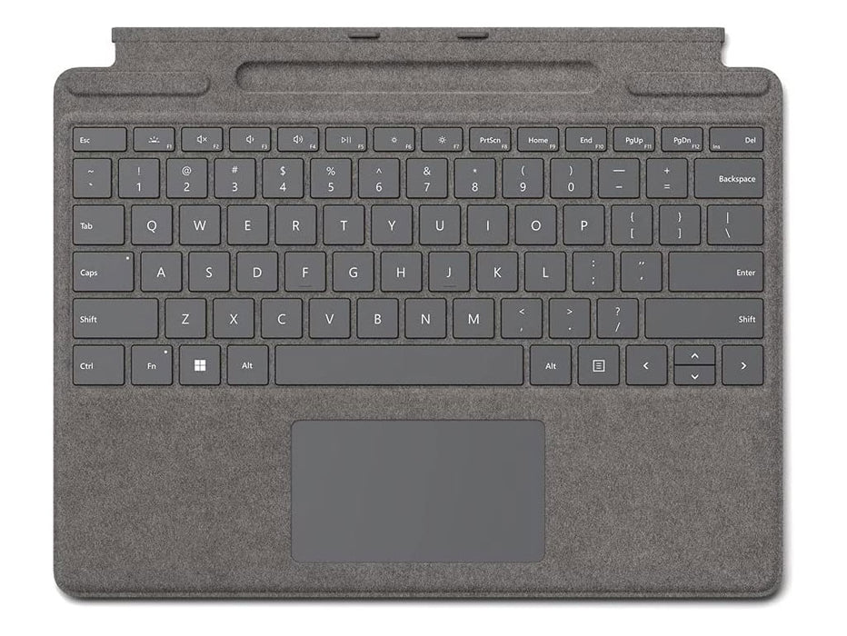 Microsoft Surface Pro 8 or Pro X - Signature Type cover - Platinum, English Keyboard | 8XA-00075