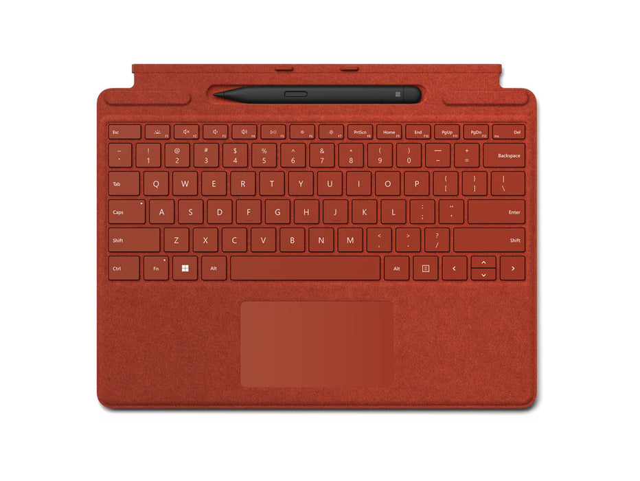 Microsoft Surface Pro Signature Keyboard for Pro 8, Pro 9, Pro x, with Slim Pen 2, Poppy Red | 26B-00035