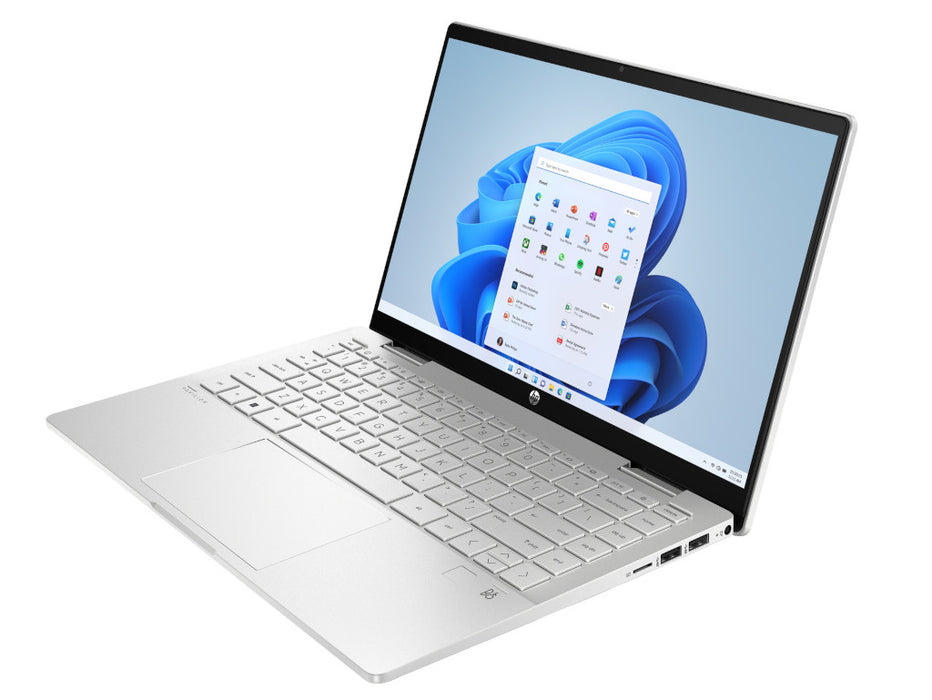 HP Pavilion X360 14 2-in-1 Laptop 14t-ek000, i5-1235U, 8GB, 512GB PCIe NVMe, 14 Inch Touchscreen FHD, Win 11, Silver | 60V06UA