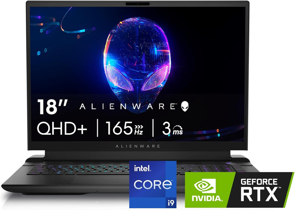 Dell Alienware - m18 R2 Gaming Laptop - Intel Core i9-14900HX, 32GB, 1TB SSD, 18 Inch 165Hz QHD, NVIDIA GeForce RTX 4070 8GB, Win 11, Dark Metallic Moon-Open Box