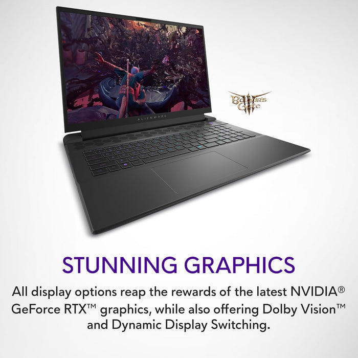 Dell Alienware - m18 R2 Gaming Laptop - Intel Core i9-14900HX, 32GB, 1TB SSD, 18 Inch 165Hz QHD, NVIDIA GeForce RTX 4070 8GB, Win 11, Dark Metallic Moon-Open Box