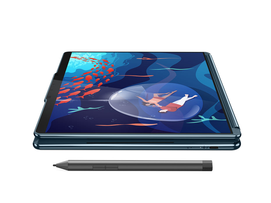 Lenovo Yoga Book 9i 2-in-1 Dual Screen OLED Laptop, Intel i7-1355U, 16GB, 512GB SSD, 2x 13.3 Inch 2.8K OLED display, Win 11, Tidal Teal | 82YQ0007US