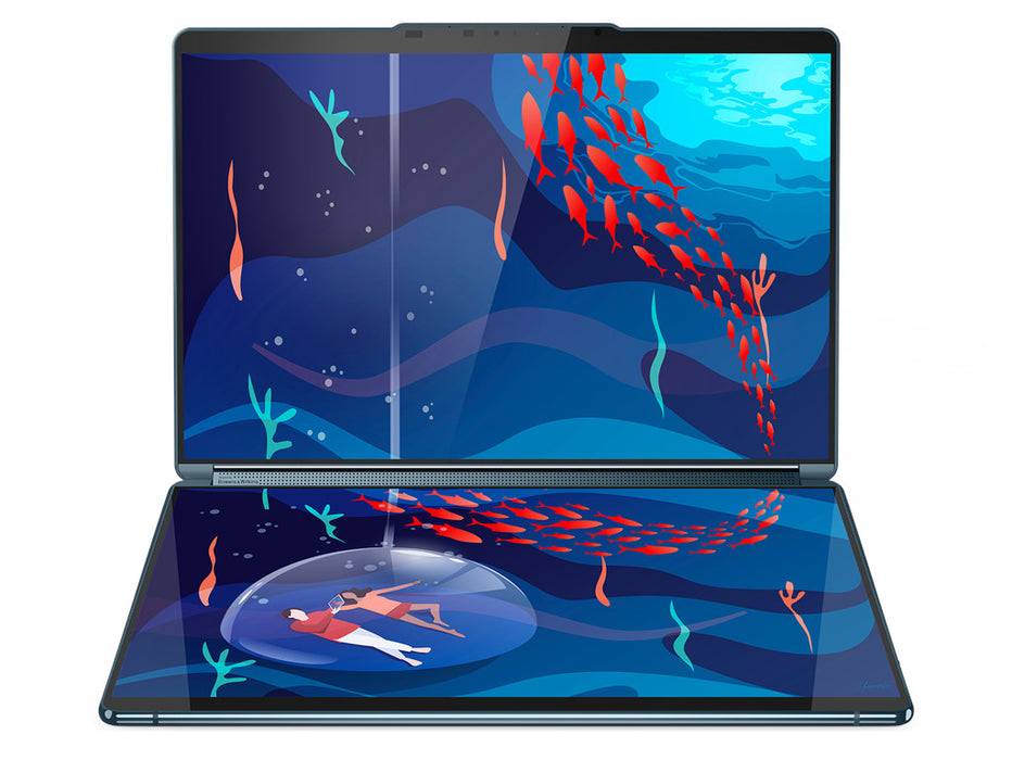 Lenovo Yoga Book 9i 2-in-1 Dual Screen OLED Laptop, Intel i7-1355U, 16GB, 512GB SSD, 2x 13.3 Inch 2.8K OLED display, Win 11, Tidal Teal | 82YQ0007US