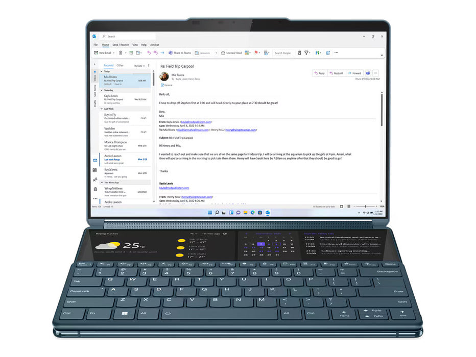 Lenovo Yoga Book 9i 2-in-1 Dual Screen OLED Laptop, Intel i7-1355U, 16GB, 512GB SSD, 2x 13.3 Inch 2.8K OLED display, Win 11, Tidal Teal | 82YQ0007US