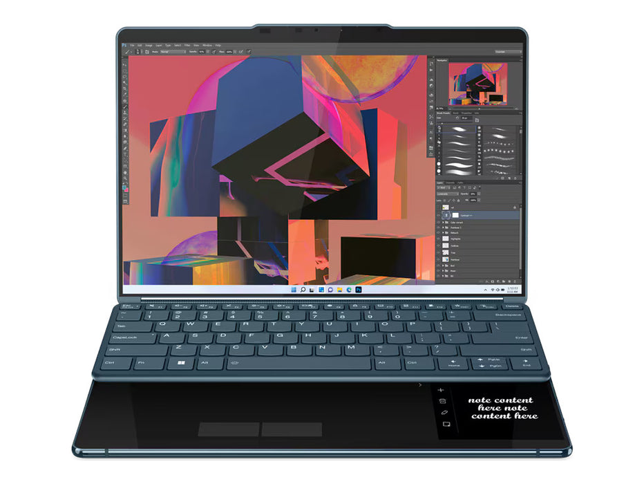 Lenovo Yoga Book 9i 2-in-1 Dual Screen OLED Laptop, Intel i7-1355U, 16GB, 512GB SSD, 2x 13.3 Inch 2.8K OLED display, Win 11, Tidal Teal | 82YQ0007US