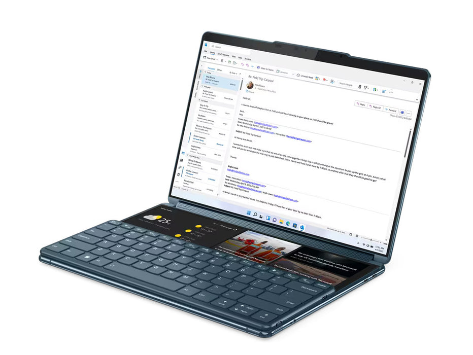Lenovo Yoga Book 9i 2-in-1 Dual Screen OLED Laptop, Intel i7-1355U, 16GB, 512GB SSD, 2x 13.3 Inch 2.8K OLED display, Win 11, Tidal Teal | 82YQ0007US