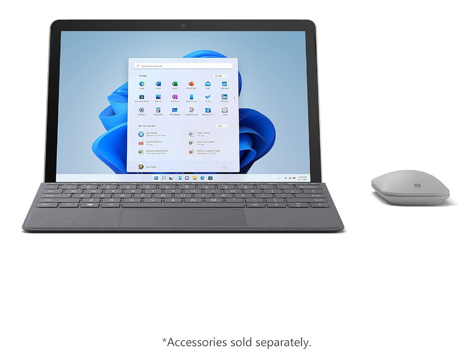 Microsoft Surface Go 3 LTE Tablet, Intel Dual Core i3, 8GB, 128GB, 10.5 Inch FHD, LTE, Windows 11, Platinum Color | 8VH-00001