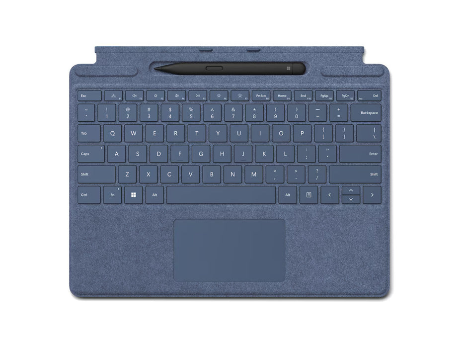 Microsoft Surface Pro Signature Keyboard for Pro 8, Pro 9, Pro x, with Slim Pen 2, English Arabic, Sapphire | 8X8-00108