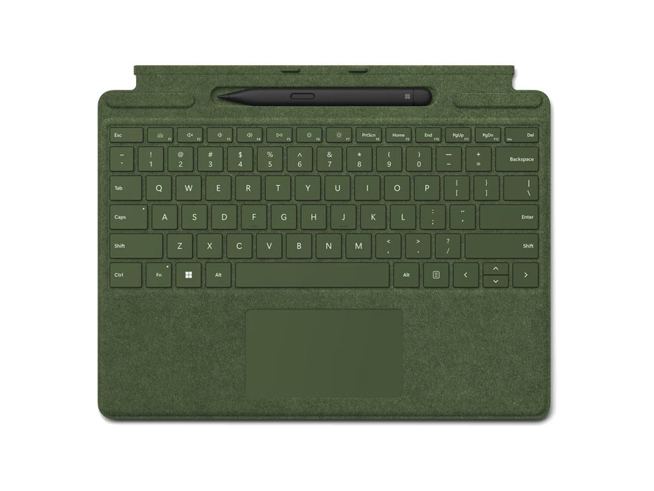 Microsoft Surface Pro Signature Keyboard for Pro 8, Pro 9, Pro x, with Slim Pen 2, English Arabic, Forest | 8X8-00131