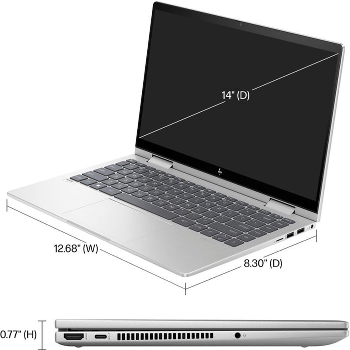 HP Envy x360 14 inch 2-in-1 Laptop 14-es1013dx - Intel Core 5, 8GB, 512GB SSD, 14 Inch Touchscreen, Windows 11 Home, Natural Silver | 9R8R2UA