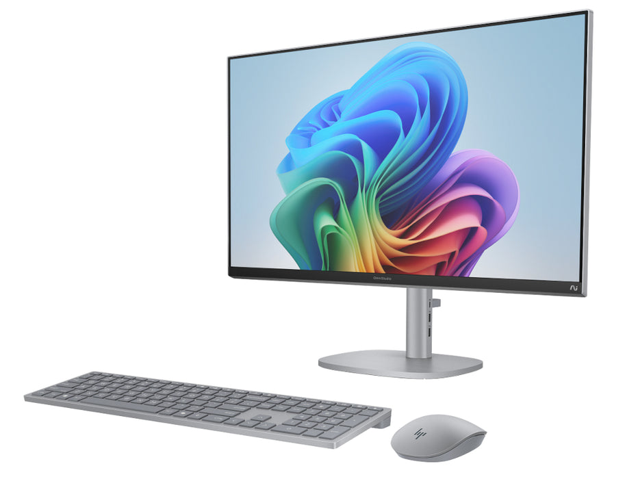HP OmniStudio X All-in-One Desktop AI PC 27, Intel Ultra 7 256V, 16GB, 1TB SSD, 27 Inch FHD Touchscreen, Windows 11, HP KB & Mouse Combo, Silver | A31U4AV-1