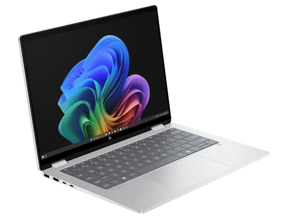 HP OmniBook X Flip 14-FM0047NR 2-in-1 Next Gen AI Laptop, Core Ultra 7-256V, 14 Inch 2K Touchscreen, Windows 11, Glacier Silver | B88A6UA