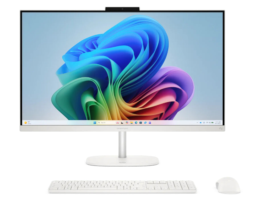 HP OmniStudio All-in-One Desktop Next Gen AI 27-CY0067T PC, Ultra 7-355, 16GB, 1TB SSD, 27 Inch FHD Touchscreen, Windows 11, Silver | CF2U7AA