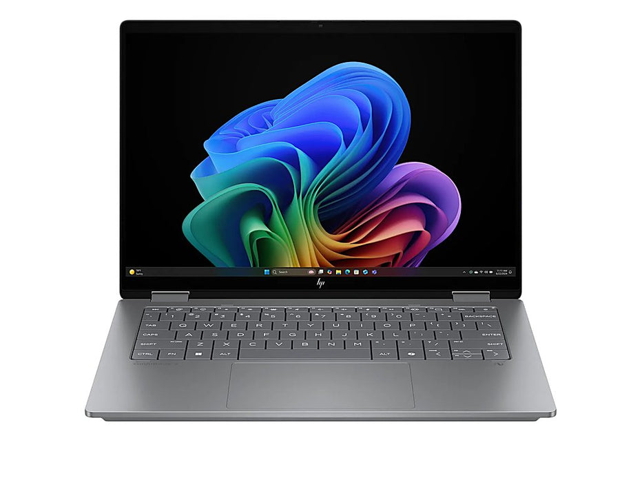 Hp Omnibook X Flip 14-KB0023DX 2-in-1 Copilot+ PC, Ultra 7-355U, 14 Inch 2K OLED Touchscreen, Windows 11, Meteor Silver | D3KN6UA
