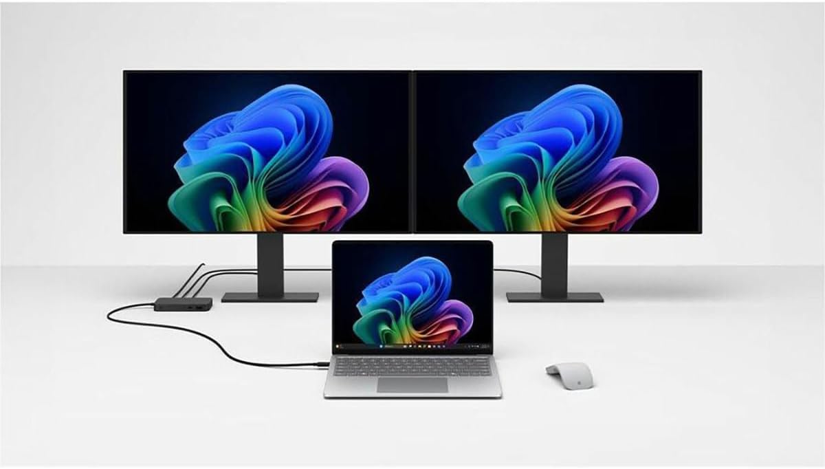 Microsoft Surface USB4 Dock Includes 2 USB-C, USB-A, HDMI 2.1, and Ethernet ports, USB-C power, Up to 65W of power, Black | EP2-20003