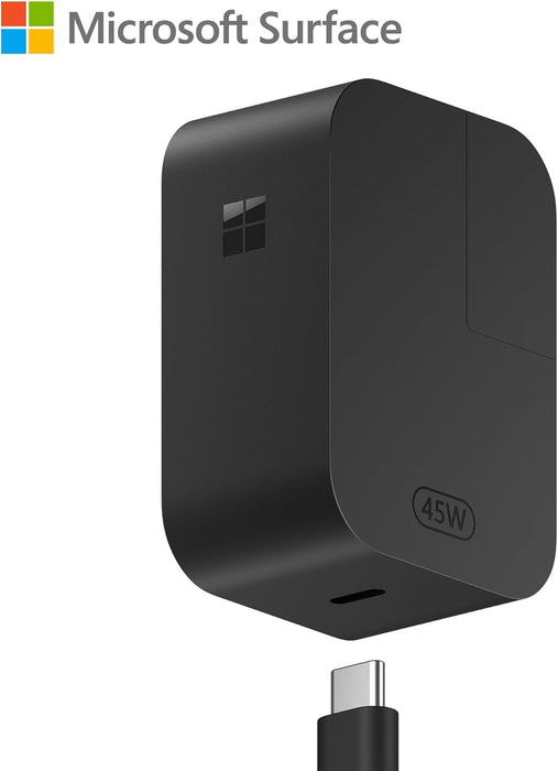 Microsoft Surface USB-C type Charger 45W USB-C PD output fast charging of Surface devices, Black | EP2-29822
