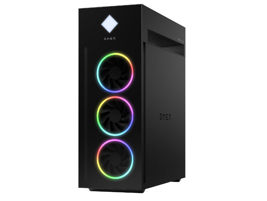HP OMEN 45L Gaming Desktop GT22-3000t, Intel Ultra 9-285K, 32GB Fury DDR5, 1TB NVMe SSD NVIDIA GeForce RTX 5070Ti 16GB, Front Bezel Black Glass with RGB liquid cooler, Win 11, KB & Mouse, Black | A4ND8AV-2