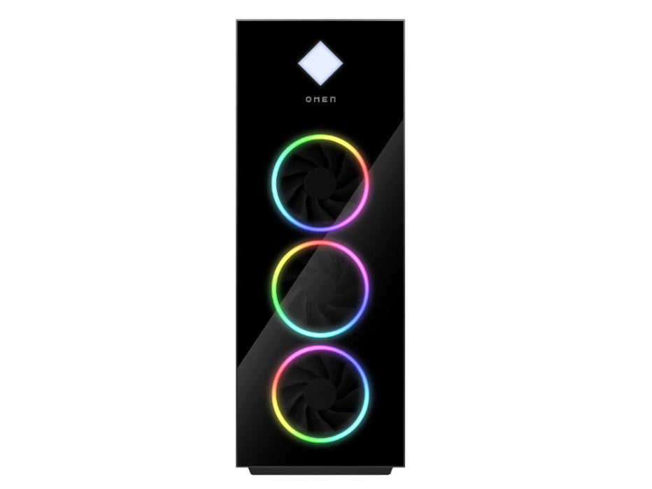 HP OMEN 45L Gaming Desktop GT22-3000t, Intel Ultra 9-285K, 32GB Fury DDR5, 1TB NVMe SSD NVIDIA GeForce RTX 5070Ti 16GB, Front Bezel Black Glass with RGB liquid cooler, Win 11, KB & Mouse, Black | A4ND8AV-2