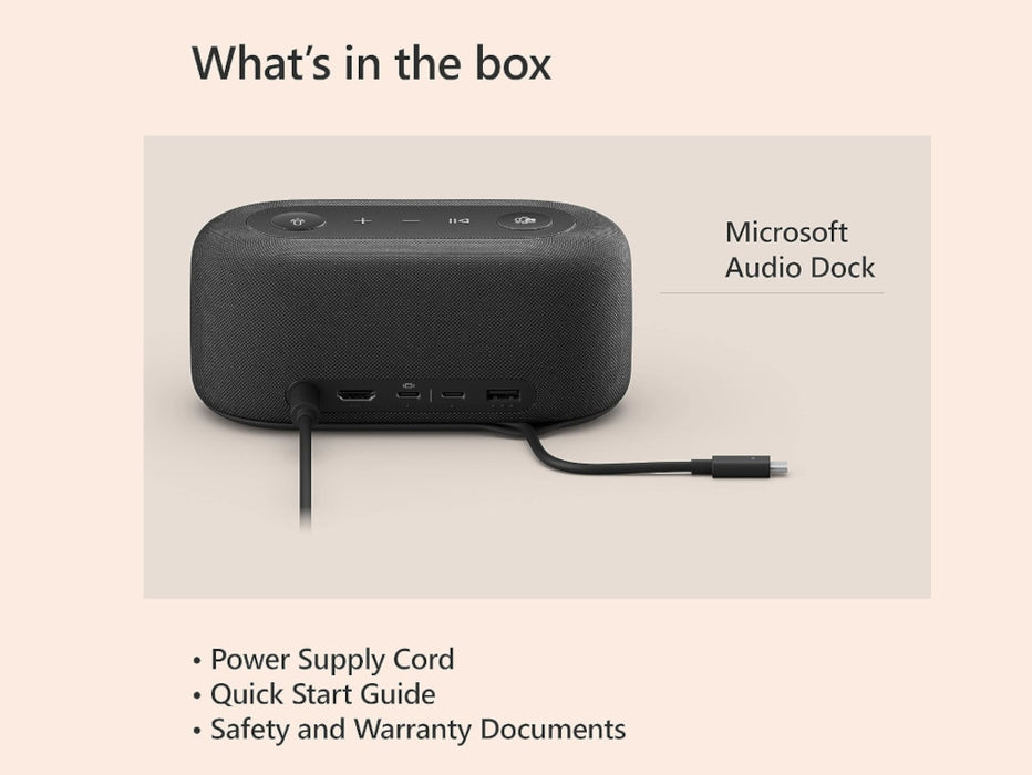 Microsoft Audio Dock, Microsoft Teams Certified Dock | IVG-00001