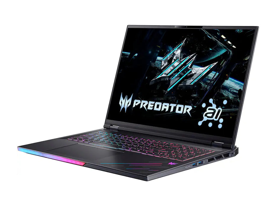 Acer Predator Helios 18 AI PH18-73-962W Gaming Laptop, Ultra 9-275HX, 64GB, 2TB SSD, 18 Inch 4K 240Hz, RTX 5090 24GB, Windows 11, Abyssal Black | NH.U1RAA.001
