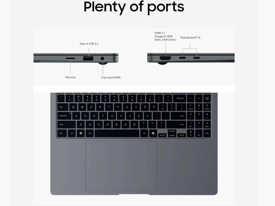 Samsung Galaxy Book 4 Ultra Laptop, Intel Ultra 7-155H 16-Core, 32GB, 1TB SSD, 16 Inch QHD+ AMOLED Touch Display, RTX 4050 6GB, Windows 11 Pro, Moonstone Gray | NP964XGL-XG5US