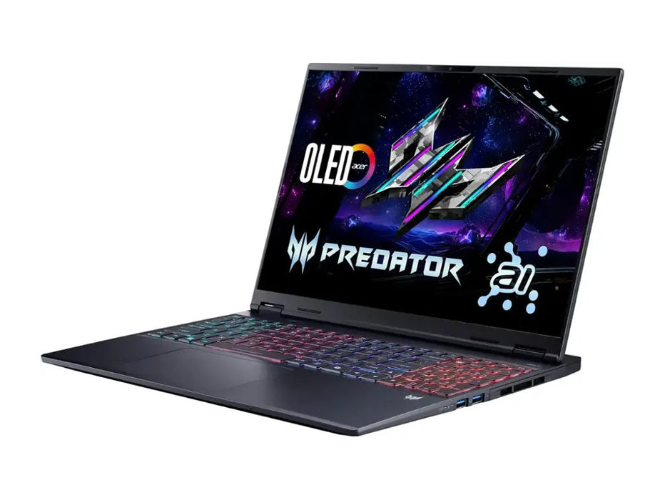 Acer Predator Helios NEO 16 AI PHN16 Gaming Laptop, Intel Ultra 9-275HX, 16GB, 1TB SSD, 16 Inch OLED 240Hz, RTX 5060 8GB, RGB Backlight, Windows 11, Obsidian Black | PHN16S-71-91AW