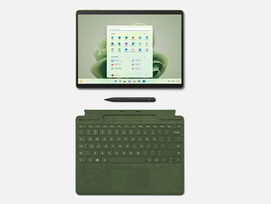 Microsoft Surface Pro 9 2-In-1 Tablet, Intel Core i5, 8GB, 256GB SSD, 13 inch FHD+ Touch, Windows 11 Home, Forest green Color | QEZ-00059