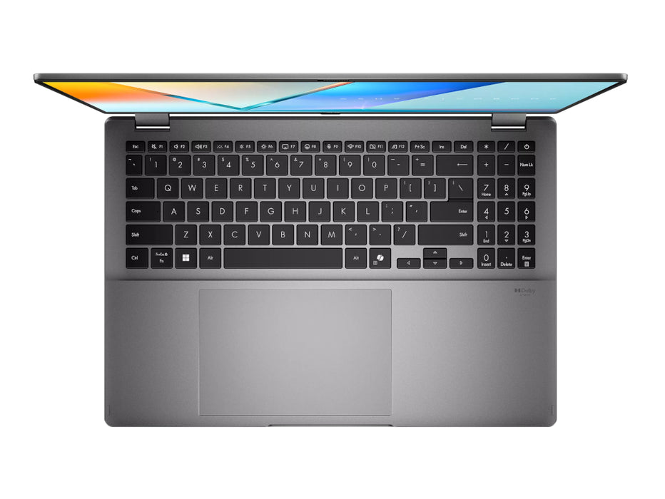 ASUS Vivobook 16 Flip Laptop, Ultra 9-386H, 32GB, 1TB SSD, 16 Inch OLED WUXGA Touch, Windows 11, Gray Color | TP3607AA-IS99T