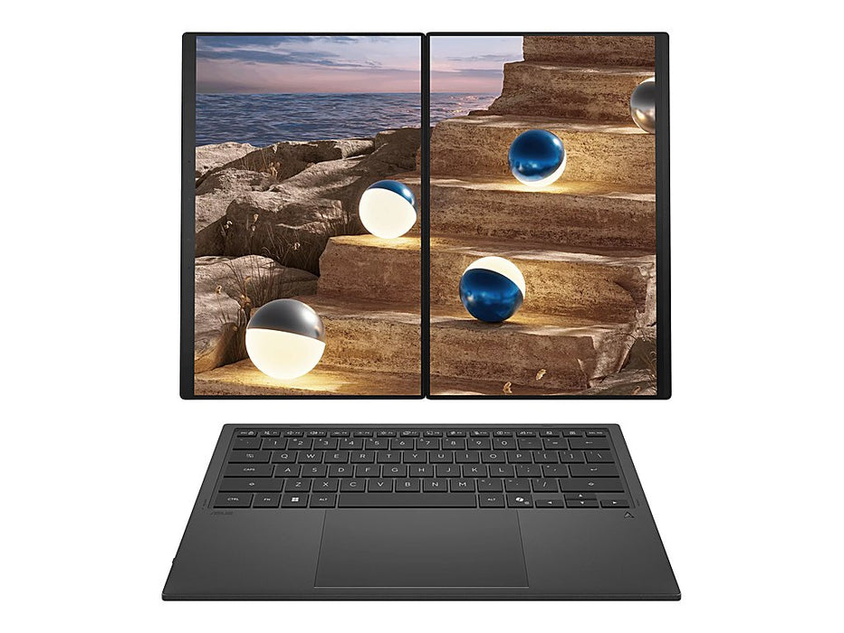 ASUS Zenbook Duo Dual 14 Inch OLED Laptop, Ultra 9-388H, Dual 14 Inch OLED 3K 144Hz, Windows 11 Home, Inkwell Gray | UX8407AA-PSX9T