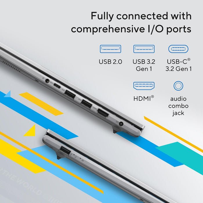 ASUS Vivobook X1504VA Laptop, Intel Core i7-1355U, 16GB, 512GB SSD, 15.6 inch FHD, Iris Xe Graphics, Win 11, Cool Silver | X1504VA-BQ715W - No Box