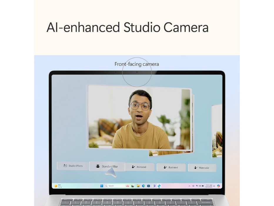 Microsoft Surface Laptop 7 Copilot+ PC,  Snapdragon X Elite, 16GB, 256GB SSD, 15 Inch Touchscreen, Win 11, Platinum | ZHG-00001