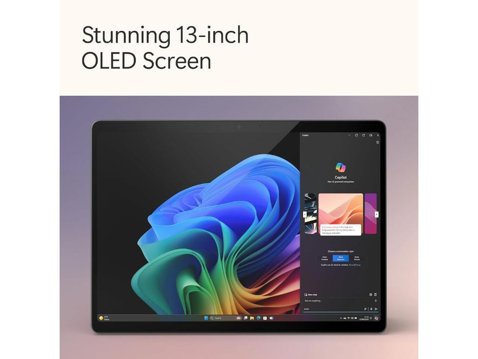 Microsoft Surface Pro 11th Edition Copilot+ PC Edition, Snapdragon X Elite CPU, 16GB, 1TB, 13 Inch Touchscreen, Windows 11, Black | ZIB-00026