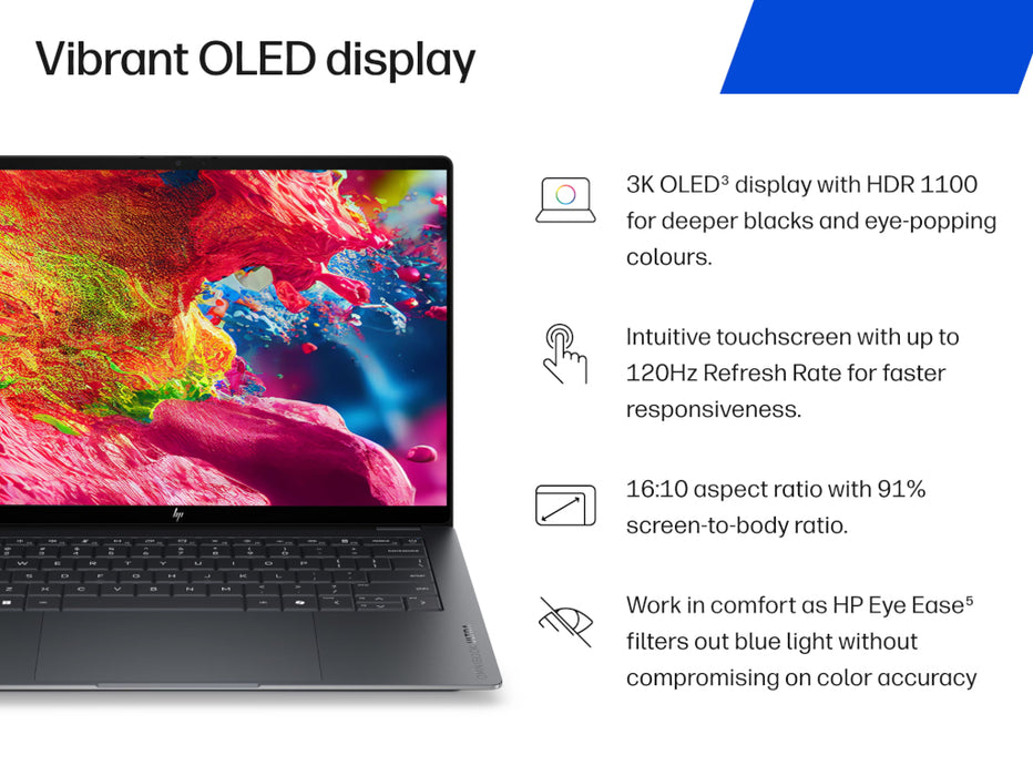 HP OmniBook Ultra Next Gen AI 14 Inch Laptop, Ultra 7-356H, 32GB, 14 Inch 3K OLED Multitouch, Windows 11, Silk Sand Color | C2NM8AV-1