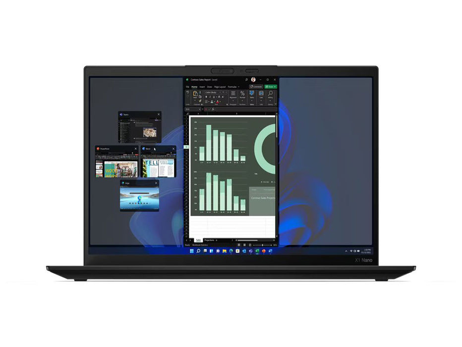 Lenovo ThinkPad X1 Nano Gen 2 Laptop, i5-1240P, 16GB, 512GB SSD, 13 Inch 2K Display, Windows 11 Pro, Black | 21E8000DGR