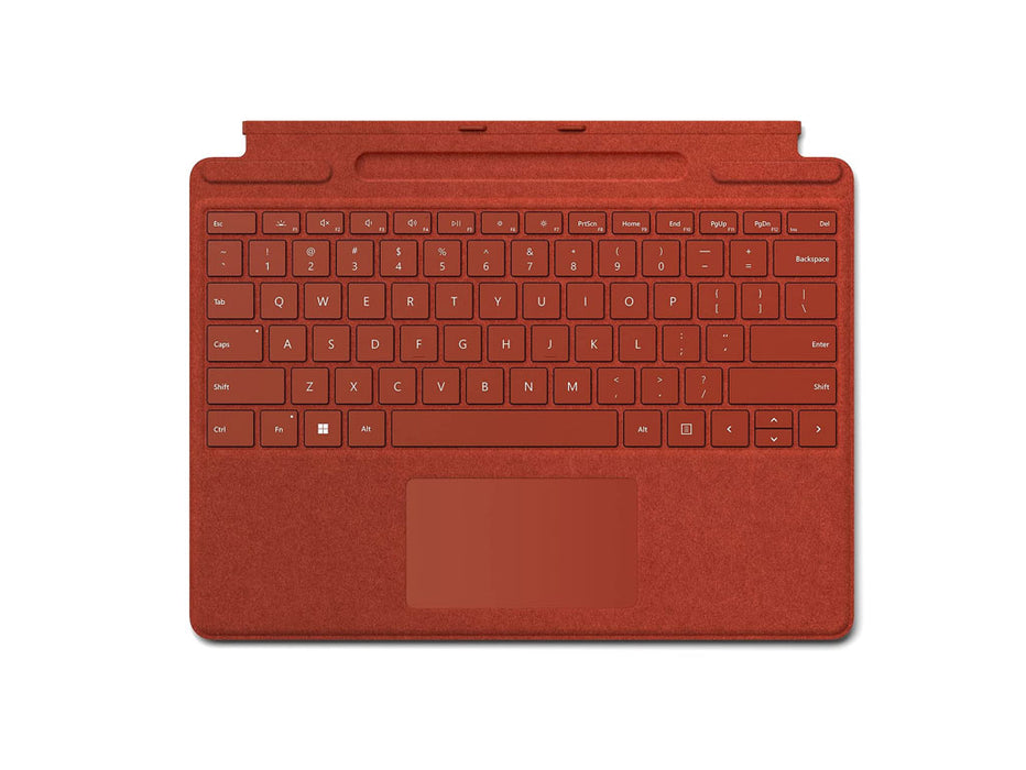 Microsoft Surface Signature Keyboard, Surface Pro 9, Surface Pro 8, or Surface Pro X Poppy Red, English Layout | 8XA-00035