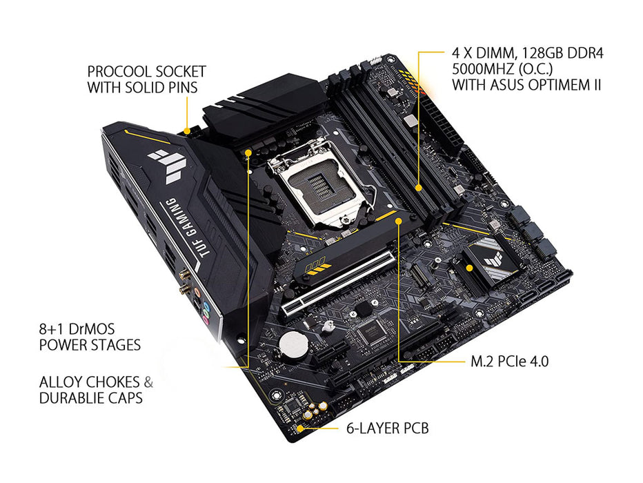 ASUS TUF Gaming B560M-Plus Wifi LGA 1200 Gaming Motherboard