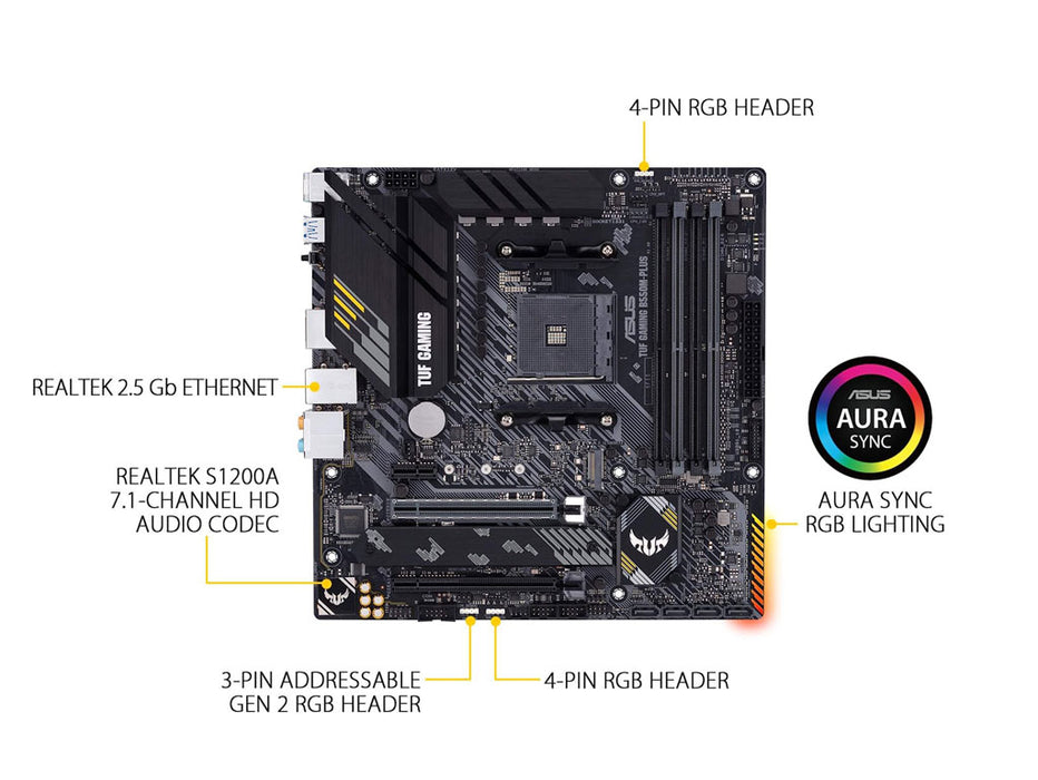 ASUS Tuf Gaming B550-Pro AM4 Gaming Motherboard