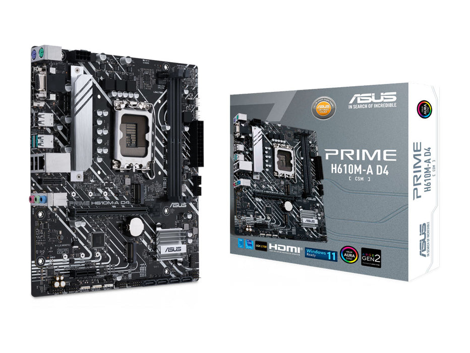 ASUS PRIME H610M-A D4-CSM LGA 1700 Gaming Motherboard