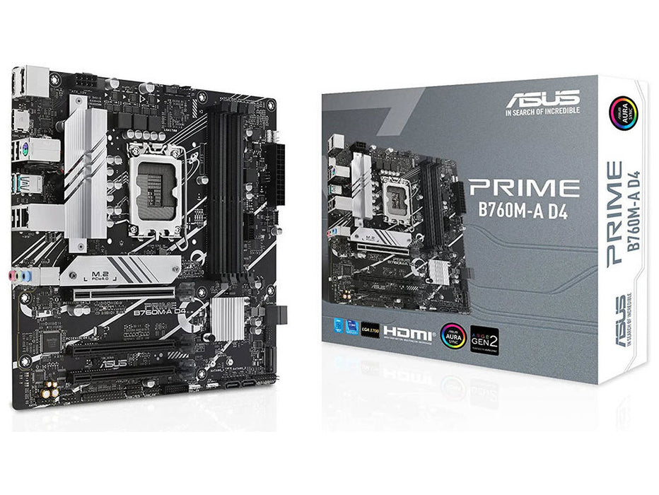 ASUS PRIME B760M-A D4 Gaming Motherboard | 90MB1D00-M0EAY0
