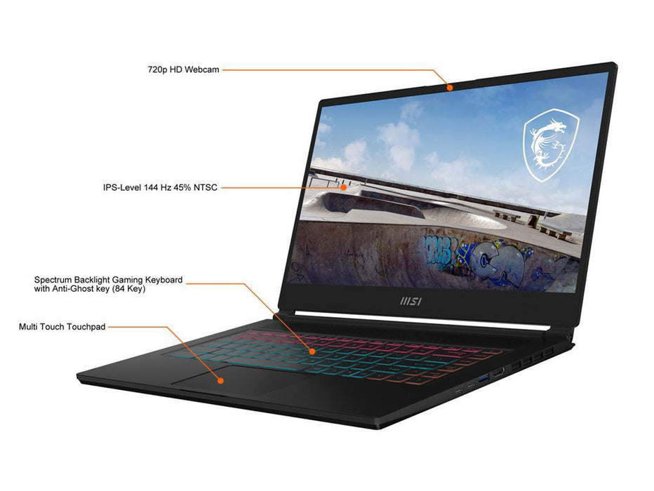 MSI Stealth 15M Gaming Laptop, Intel 14-Core i7-1280P, 16GB, 1TB SSD PCIe, 15.6 144 Hz IPS, RTX 3060 6GB, Windows 11 , Carbon Gray | B12UE-027CA