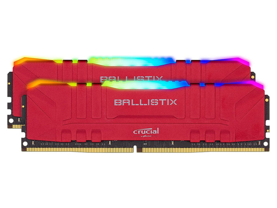 Crucial Ballistix Memory Kit RGB 16GB(2x8GB) DDR4 Red Color CL15 3000MHz