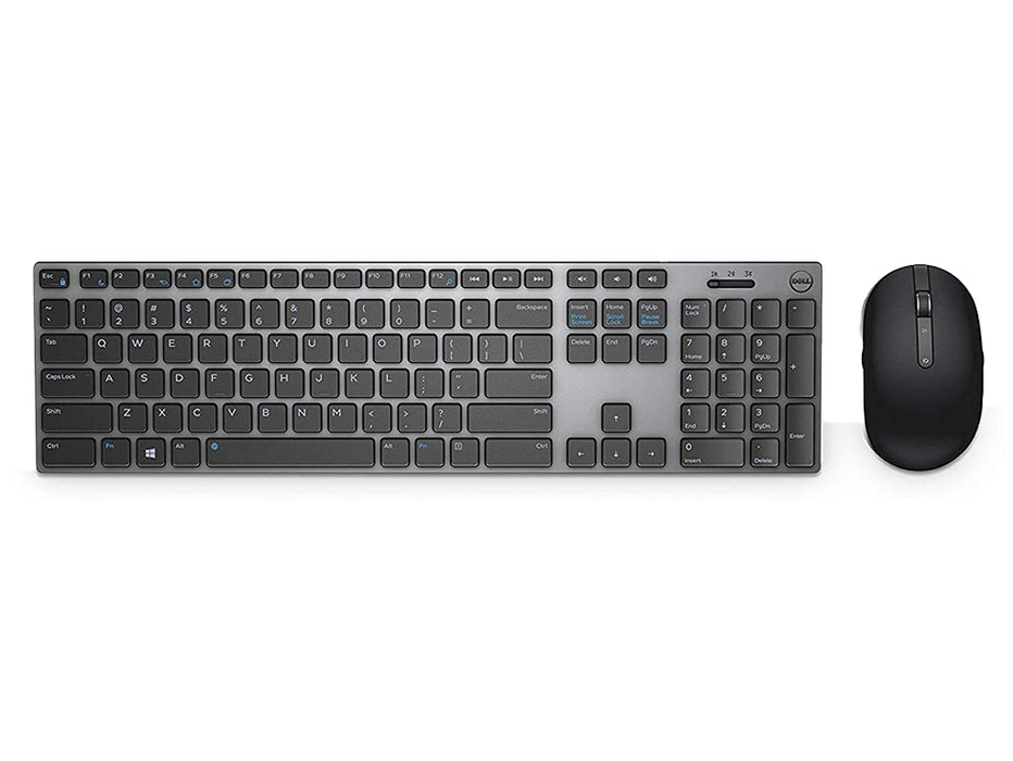 Dell KM717 Premier Wireless Arabic QWERTY Keyboard With Mouse Silver and Black