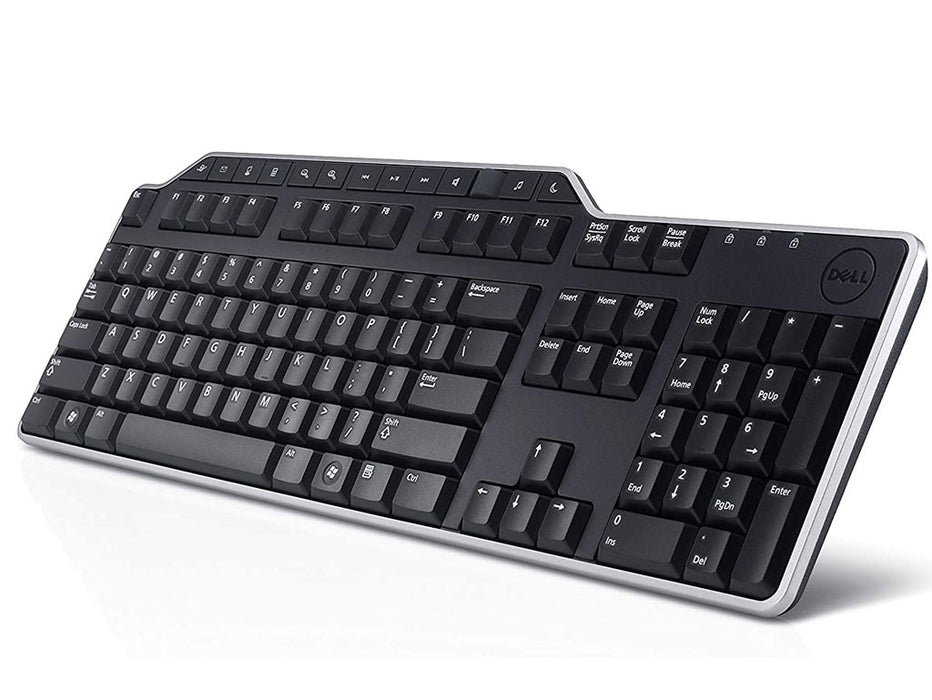 Dell KB-813 Smartcard Reader USB Keyboard US-European QWERTY Black